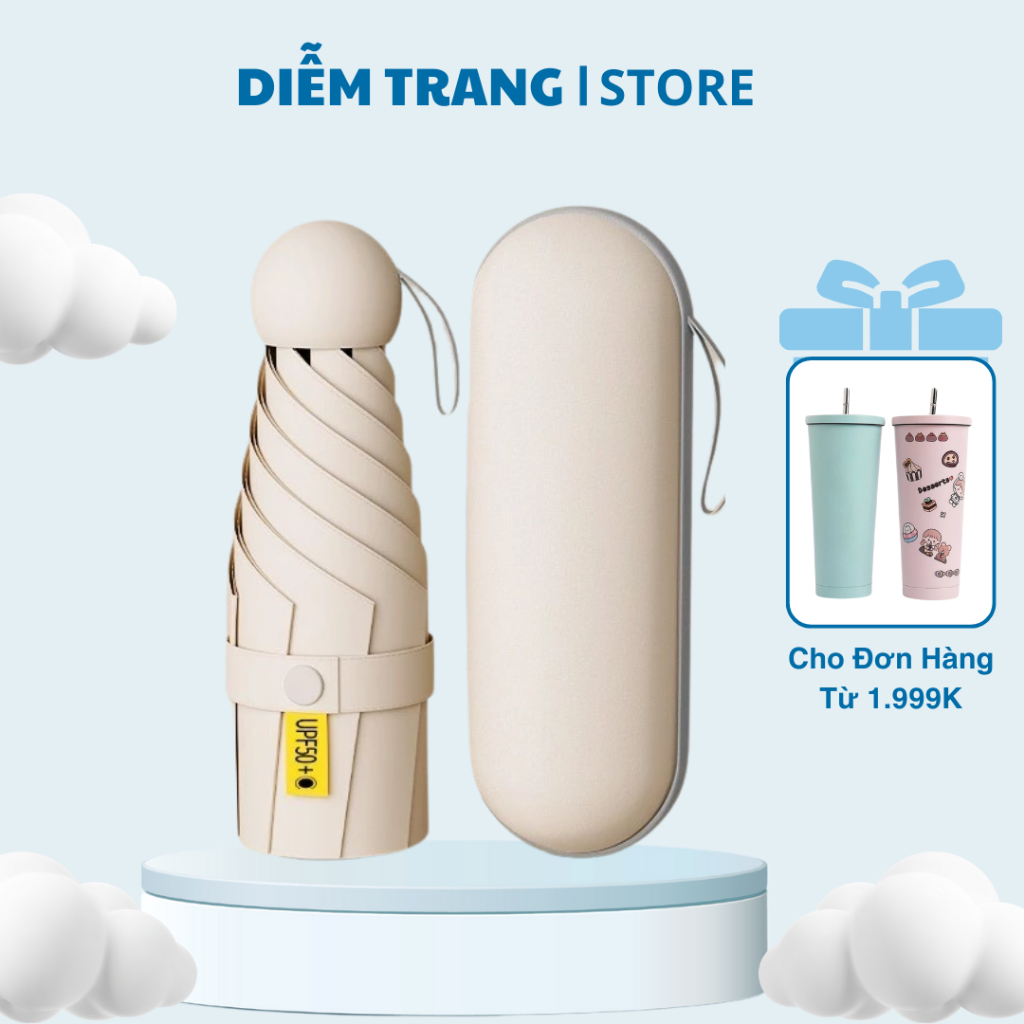 Ô Dù Mini Didooglt để túi siêu gọn - Ô gấp gọn nhỏ ngắn cao cấp ( Hàng Đẹp )