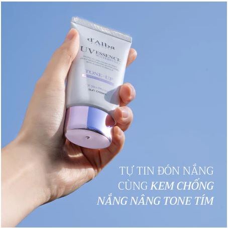 Kem chống nắng nâng tông Tím Hồng d'Alba Purple Tone up suncream 50ml 35ml kcn spf 50 +++