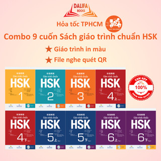 Sách -  Giáo trình chuẩn HSK 1 + 2 + 3 + 4 + 5 + 6 - Sách bài học ( 9 cuốn)