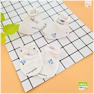 Phụ kiện cho bé sơ sinh - Bao Tay Bao Chân, Mũ, yếm Luxry dễ thương từ chất vải sợi tre cao cấp