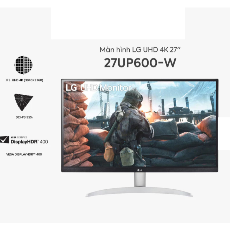 [ Chính Hãng ] Màn Hình LG 27UP600K-W 27'' 4K UHD IPS VESA DisplayHDR™ 400 - Bảo hành LG 2 năm | BigBuy360 - bigbuy360.vn