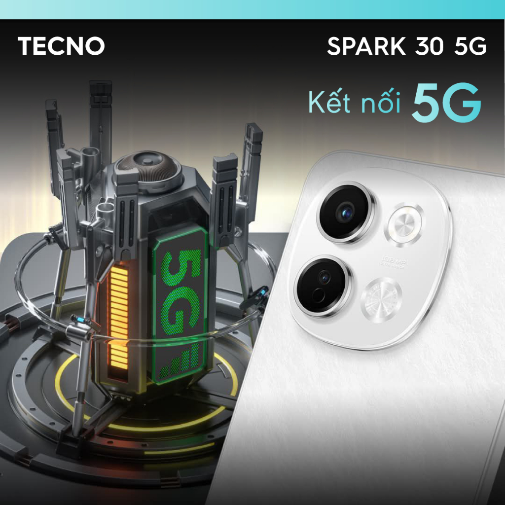 Điện Thoại Tecno Spark 30 5G | (6+6)GB/128GB | Camera 108MP | Màn Hình 6.67" 120Hz |Chính Hãng | BigBuy360 - bigbuy360.vn
