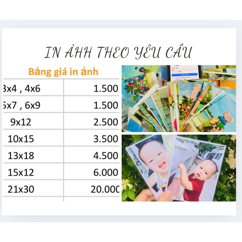 combo 20c in ảnh giấy decan