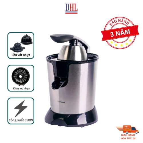 Máy vắt cam tự động mitomo vc-55pro - ép kiệt bã, lọc hạt bảo hành 3 năm