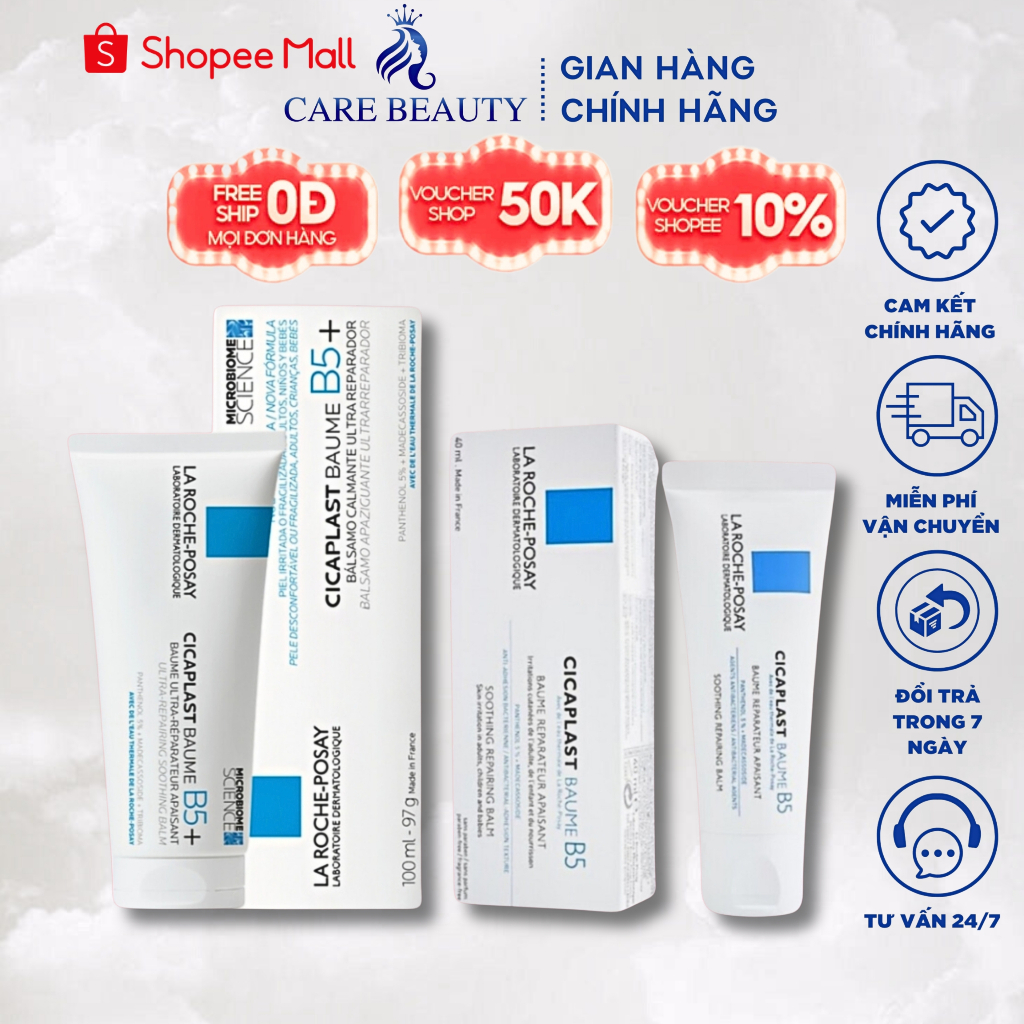 Kem Dưỡng Phục Hồi Da La Roche-Posay Cicaplast Baume B5+ 40ml & 100ml của Pháp chính hãng