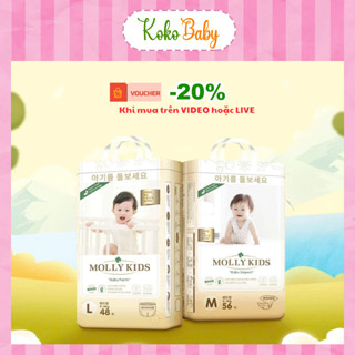 Tã Bỉm MOLLY KIDS Nội Địa Hàn Quốc Dán/Quần Đủ Size NB66/S62/M56//M52/L48/XL44/XXL42/3XL40/4XL38