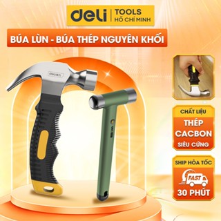 Búa Lùn Thép Nguyên Khối Chính Hãng DELI - Đóng Đinh, Nhổ Đinh Dễ Dàng, Tiện Dụng - Nhỏ Gọn, Tay Cầm Bọc Cao Su