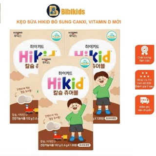 Kẹo sữa Hikid bổ sung Canxi, Vitamin D vị VANI 60 viên, SOCOLA 120 viên, sữa Hikid viên Hàn Quốc