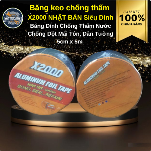 Băng keo chống thấm X2000 NHẬT BẢN Siêu Dính Băng Dính Chống Thấm Nước Chống Dột Mái Tôn, Dán Tường