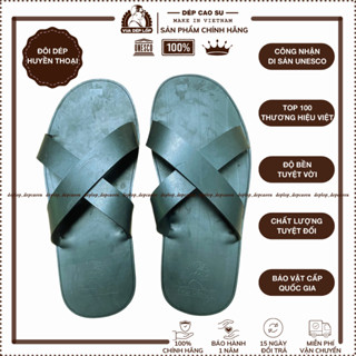 Dép cao su 2 quai chéo, dép lốp máy bay cao cấp nam nữ thương hiệu deplop_official chắc chắn, dày dặn