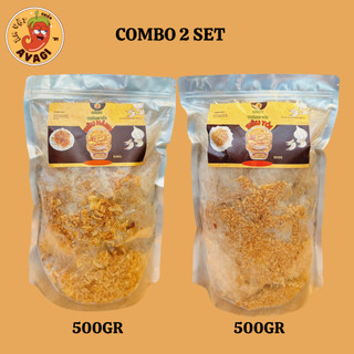 Set Bánh Tráng Muối Siêu Tỏi, Siêu Hành Phi đậm vị thơm ngon nhà Ăn Vặt AVAGI Thức Ăn Nhẹ Khô Food Snack Ăn Vặt