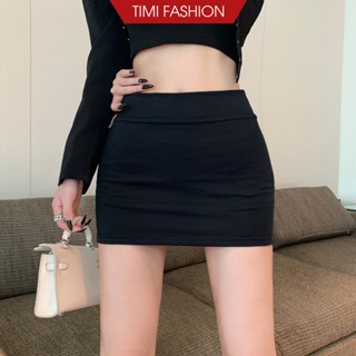 Chân váy ngắn ôm body 32cm by Timi Fashion, Chất liệu Umi Hàn loại 1 co giãn, Đai chun Có lót