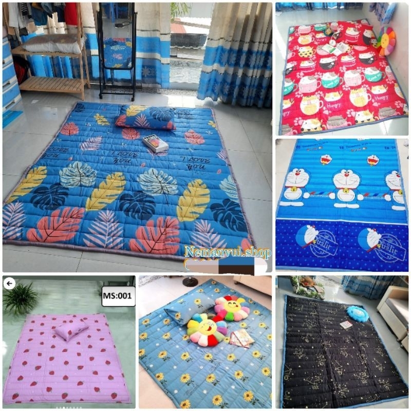 Nệm cuộn cotton trải sàn , trải nệm, topper nệm