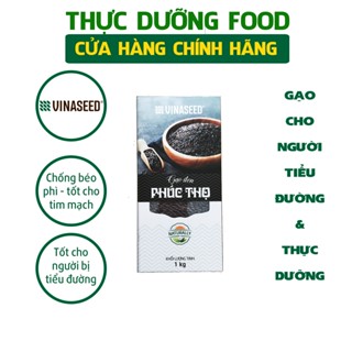 Gạo lứt đen phúc thọ vinaseed 1kg - gạo dẻo thơm giảm cân, chống béo phì - gạo ngon đặc sản