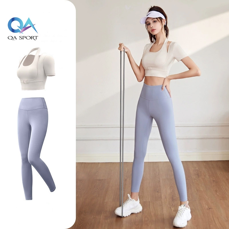 Bộ Đồ Tập Gym Nữ Có Mút Ngực QA SPORT Sét Yoga Thời Trang Quần Dài Áo Ngắn Tay - QA175