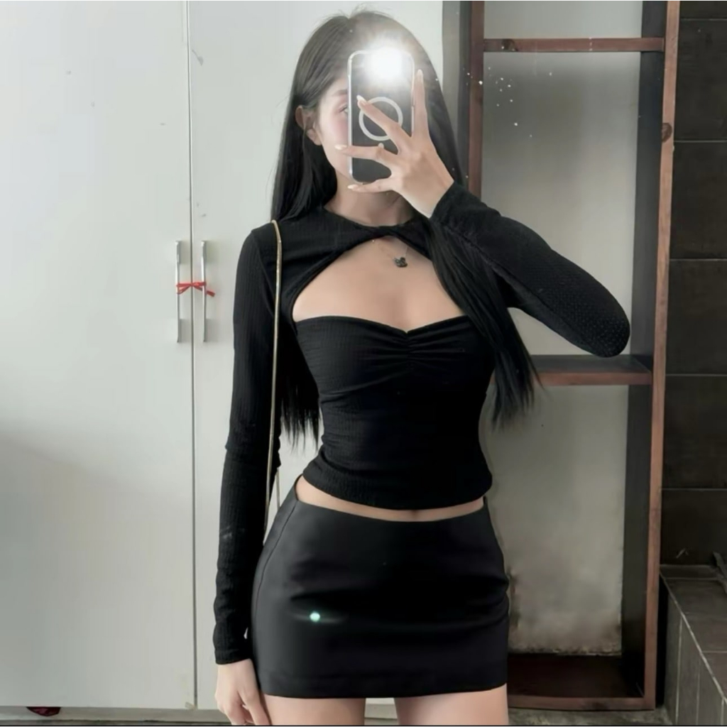 Chân váy ngắn chữ A, chân váy trơn dáng ngắn form chữ A basic | BigBuy360 - bigbuy360.vn