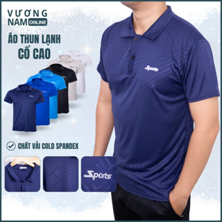 Áo thun nam Polo có cổ thể thao chất thun lạnh vân dập đẹp co giãn 4 chiều VNO90