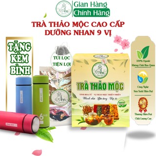   MỚI  Trà Dưỡng Nhan Trà Thảo Mộc 9 vị đông trùng hạ thảo Hộp 20 Túi Lọc CAO CẤP  Tặng Bình+Trà  trà hoa 