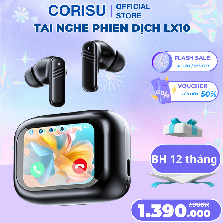 Tai Nghe Phiên Dịch Bluetooth Corisu LX10 Dịch Nhiều Ngôn Ngữ Âm Thanh Siêu Đỉnh | BigBuy360 - bigbuy360.vn