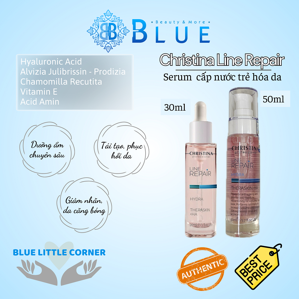 [Hàng công ty] Tinh chất cấp nước - căng mọng da HA CHRISTINA Line Repair