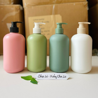 Chai lọ nhựa HDPE 500ml Màu Xanh Phủ Nhung/Hồng Baby/Trắng Sữa/Xanh Bơ. Vòi Xịt Khuẩn, phun sương, xịt tóc, xịt tưới hoa