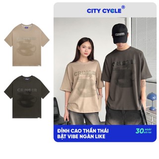 Áo thun unisex mùa hè form rộng phông T Shirt Local Brand Chính Hãng City Cycle Áo thun Cringer