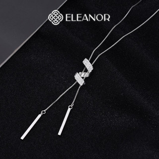  Dây chuyền nữ titan Eleanor Accessories dây rút viền xoắn đính đá phụ kiện trang sức vòng cổ 9561 