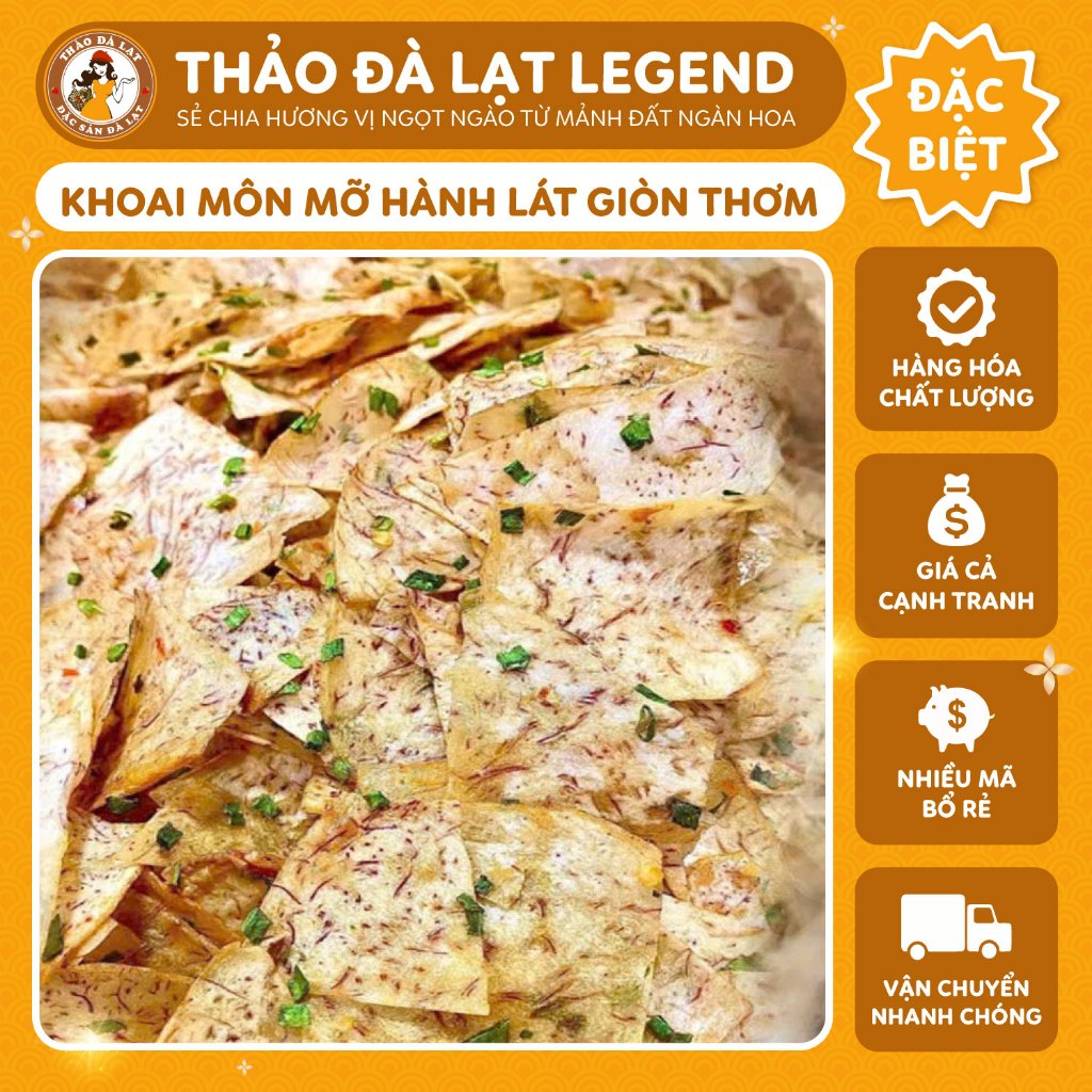 (ĂN CHAY ĐƯỢC) KHOAI MÔN MẮM HÀNH LÁT TREND MỚI NHẤT, GIÒN THƠM, CAY, MẶN - THẢO ĐÀ LẠT LEGEND