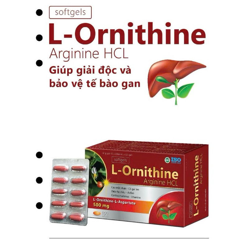 Giải độc gan L ornithine 100 viên