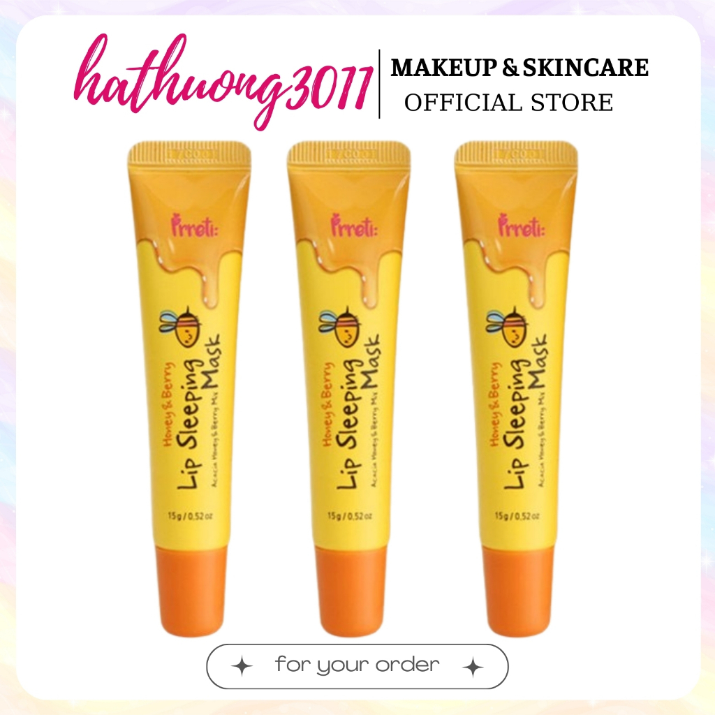 [SẴN + BILL] Mặt Nạ Ngủ Môi Honey Sleeping Mask Prreti