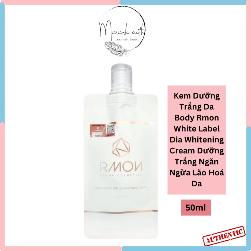 Kem Body Rmon White Cream Dưỡng Trắng Da Kem Rmon Makeup Body Túi 50ml