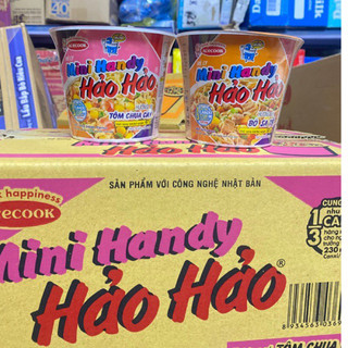 Mì Ly Mini Handy Hảo Hảo Tôm Chua Cay/Bò Sate Ly 47g