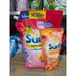Nước giặt surf 2,9L / 3,6KG hương nước xả vải + KHUYẾN MÃI