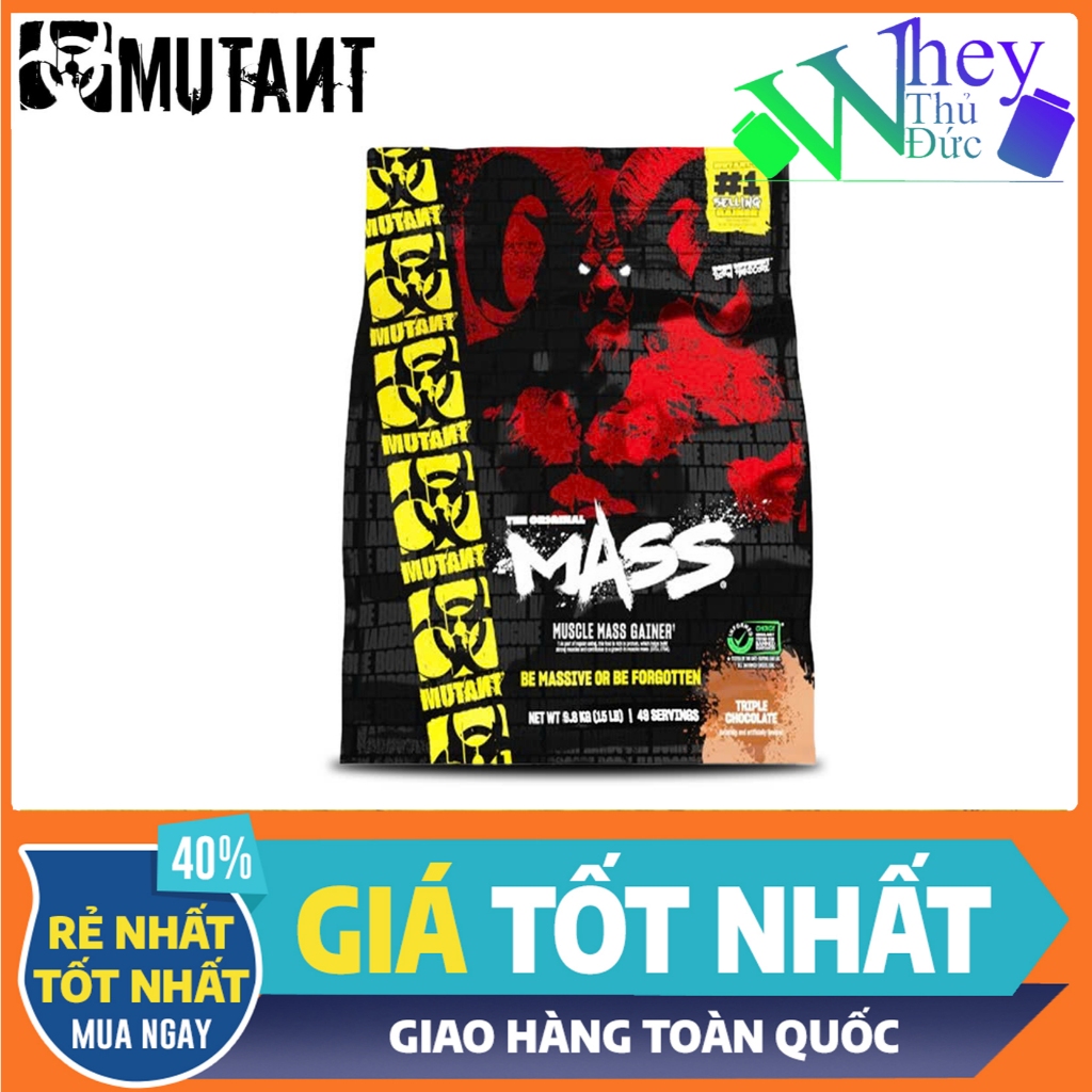 Mass Mutant 15Lbs 6,8kg 105 servings Vị Strawberry Banana - Sữa tăng cân tăng cơ bổ sung protein