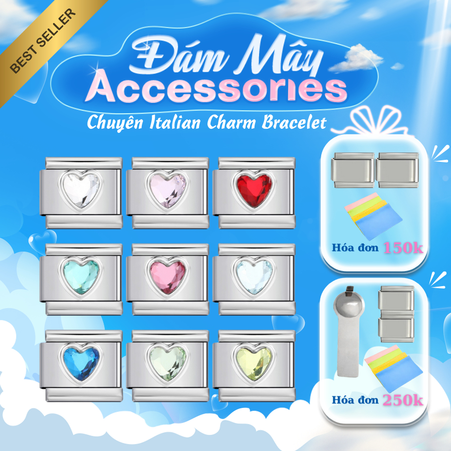 Charm Đá Nhỏ Xinh Vòng Tay Italian Charm Bracelet