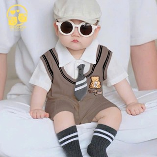  Body công tử cho bé trai dễ thương Bodysuit cho bé mẫu mới mềm mát Body cho bé trai mẫu Quần áo sơ sinh 0-12M 