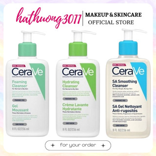  Sữa Rửa Mặt CERAVE Cho Da Dầu Da Mụn Và Nhạy Cảm Da Khô 