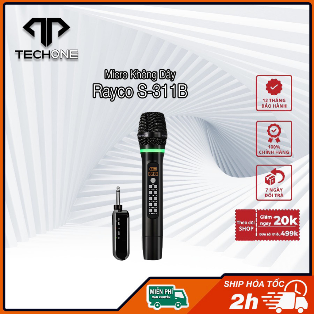 Micro không dây Rayco S311B bảo hành 12 tháng hàng chính hãng 100% Bảo Hành 12 Tháng