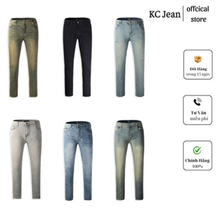 Quần jean nam ống bó streetwear,vải denim co giãn thoải má,form slimfit 5 phối màu SK066