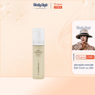 Q64_(Date t1/2026) Toner sáng da Lumiderm Vita C Foam Tonic 200ml dạng bọt hỗ trợ cấp ẩm, làm trắng da, chống oxy hóa