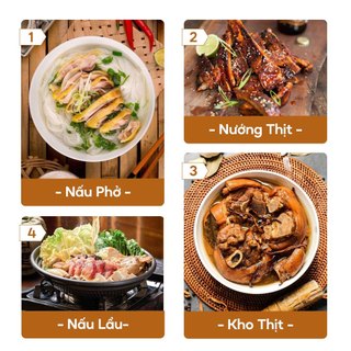Hoa hồi khô 100g, đại hồi nguyên cánh, nguyên liệu gia vị nấu phở, làm sốt vang, thơm ngon, chuẩn vị
