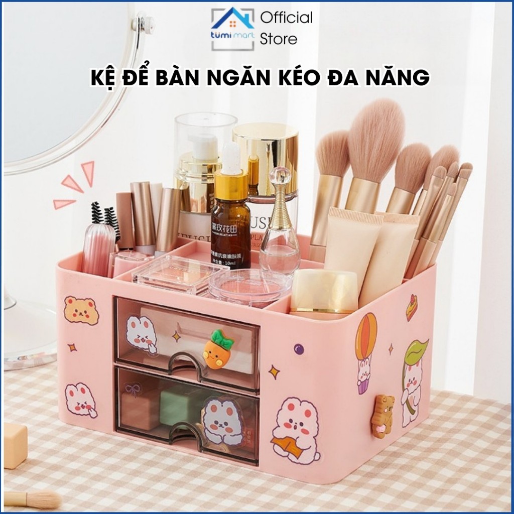  Kệ Đựng Bút 2 Ngăn HDB022 Đồ Dùng Học Tập Ngăn Kéo Đa Năng Hộp Đựng Bút Để Bàn Dễ Thương 