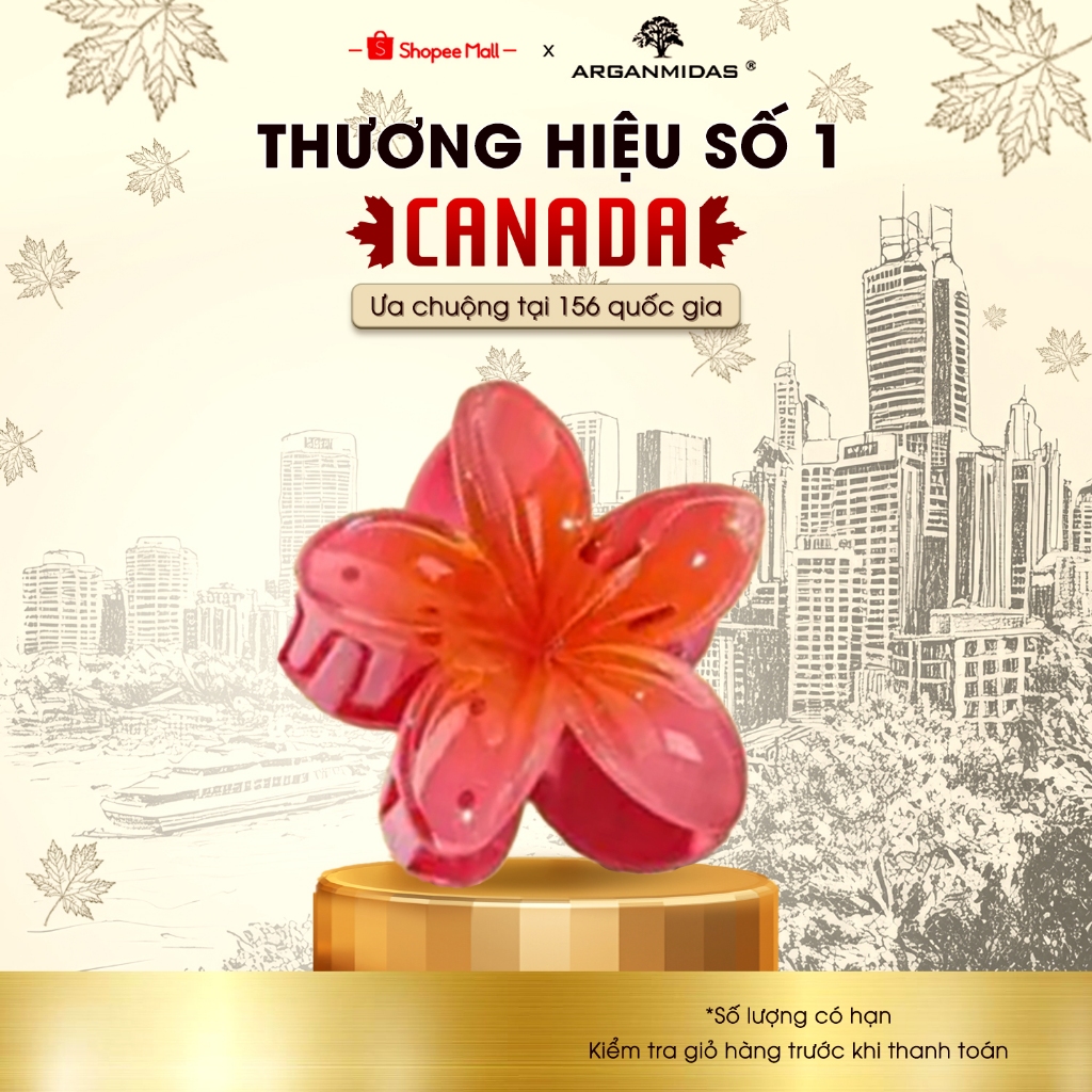 Kẹp Tóc Hoa Sứ Arganmidas Nữ Tính (Màu ngẫu nhiên)