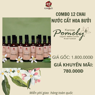 COMBO 12 LỌ NƯỚC CẤT HOA BƯỞI Karose( xịt tóc trơn mượt , dày tóc, xịt mặt dưỡng da)
