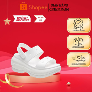 [ CHÍNH HÃNG ] SANDAL UNISEX CROCS MEGA CRUSH - WHITE