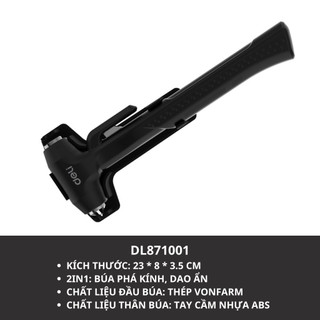 Dụng cụ sinh tồn, thoát hiểm Baseus Sharp Tool Safety Hammer (tích hợp dao cắt và phá kính)