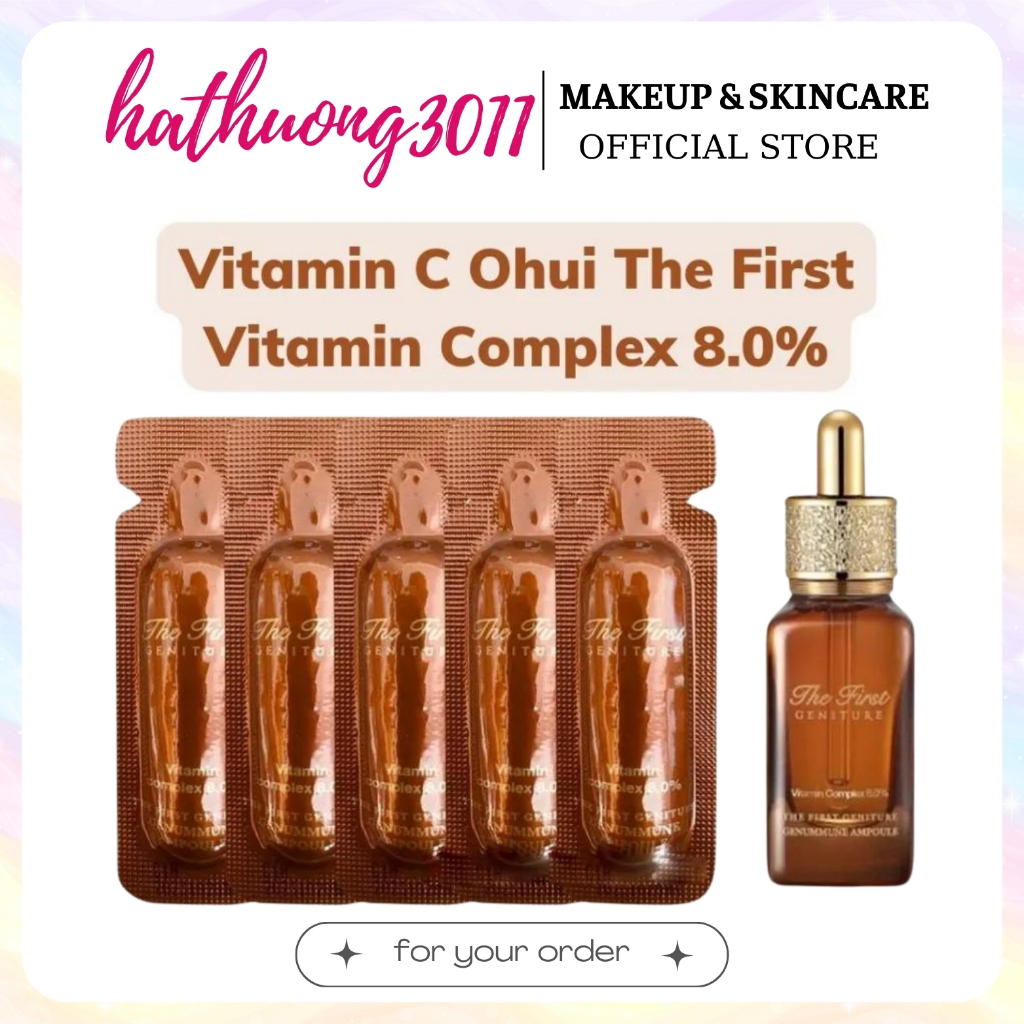 Gói sample Vitamin C Ohui The First Vitamin Complex 8.0% chống lão hóa, làm trắng da và duy trì độ ẩ