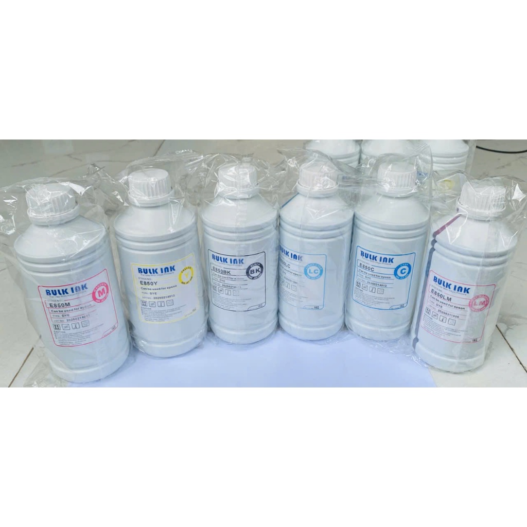 Bộ 6 chai mực Bulk ink cho máy in màu Epson L8050,L18050,L805,L1800,T60,T50,1390,1430.v.v.
