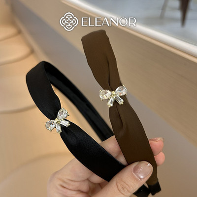 Băng đô cài tóc nữ Eleanor Accessories thiết kế charm hình nơ đính đá phụ kiện tóc bờm tóc 9562