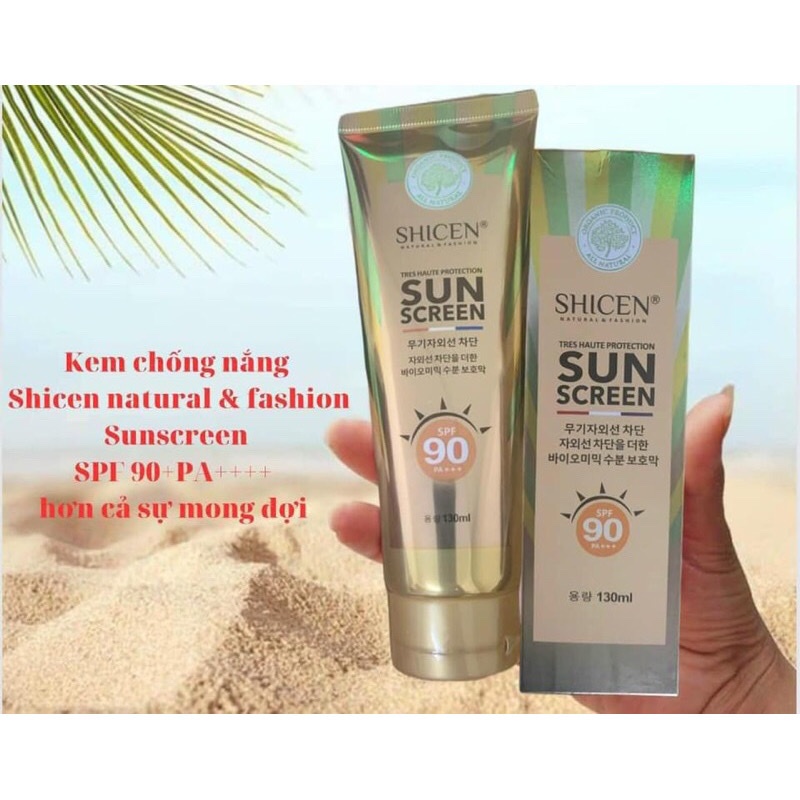 Kem Chống Nắng Shicen Natural & fashion Sunscreen SPF 90+pa++++ 130ml